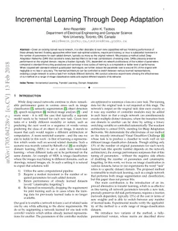 Incremental Learning Through Deep Adaptation
