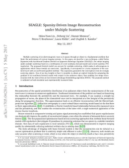 SEAGLE: Sparsity-Driven Image Reconstruction under Multiple Scattering