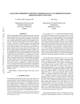 A Feature Embedding Strategy for High-level CNN representations from
  Multiple ConvNets
