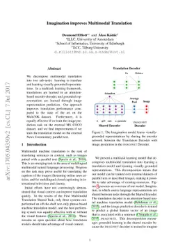 Imagination improves Multimodal Translation