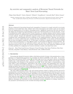 An overview and comparative analysis of Recurrent Neural Networks for
  Short Term Load Forecasting