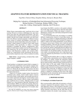 Adaptive Feature Representation for Visual Tracking