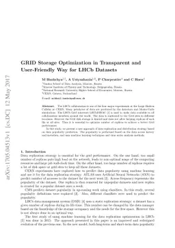 GRID Storage Optimization in Transparent and User-Friendly Way for LHCb
  Datasets