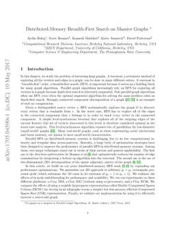 Distributed-Memory Breadth-First Search on Massive Graphs