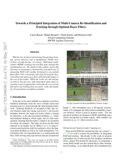 Towards a Principled Integration of Multi-Camera Re-Identification and
  Tracking through Optimal Bayes Filters
