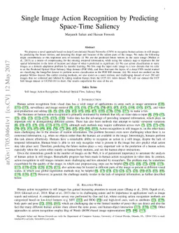 Single Image Action Recognition by Predicting Space-Time Saliency
