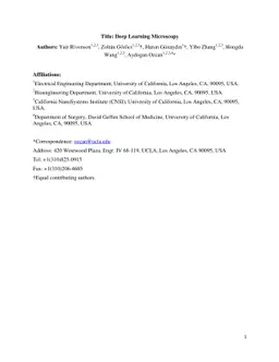 Deep Learning Microscopy