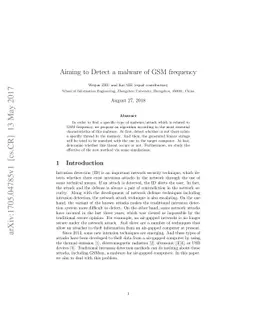 Aiming to Detect a malware of GSM frequency