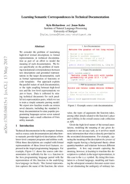 Learning Semantic Correspondences in Technical Documentation