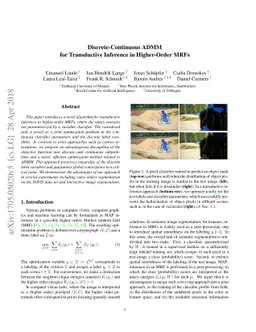Discrete-Continuous ADMM for Transductive Inference in Higher-Order MRFs