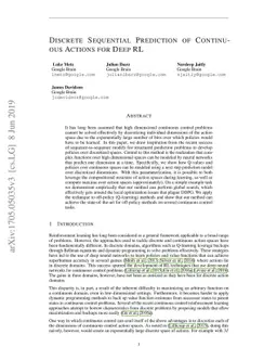 Discrete Sequential Prediction of Continuous Actions for Deep RL
