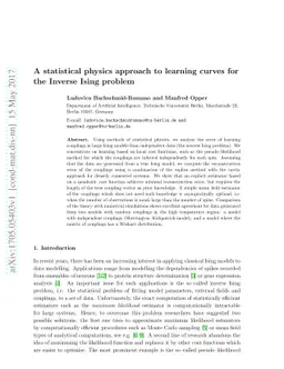 A statistical physics approach to learning curves for the Inverse Ising
  problem