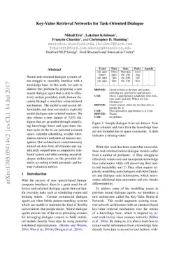 Key-Value Retrieval Networks for Task-Oriented Dialogue