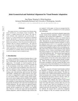 Joint Geometrical and Statistical Alignment for Visual Domain Adaptation