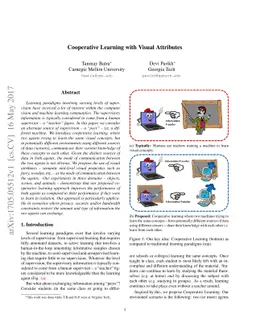 Cooperative Learning with Visual Attributes