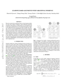 Learning Hard Alignments with Variational Inference