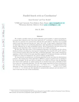 Parallel Search with no Coordination