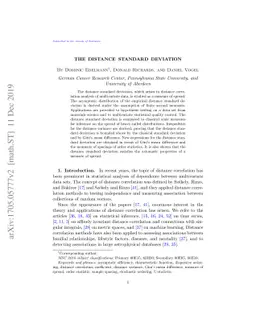 The Distance Standard Deviation