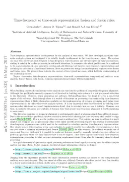 Time-frequency or time-scale representation fission and fusion rules