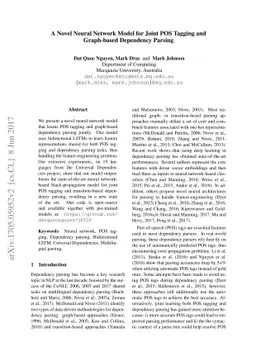 A Novel Neural Network Model for Joint POS Tagging and Graph-based
  Dependency Parsing