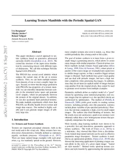 Learning Texture Manifolds with the Periodic Spatial GAN