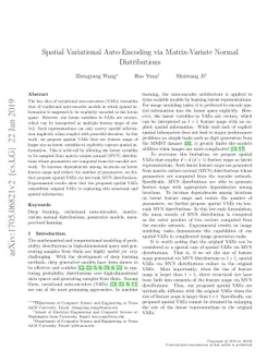 Spatial Variational Auto-Encoding via Matrix-Variate Normal
  Distributions