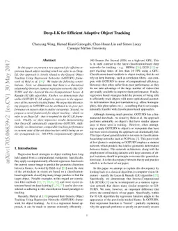 Deep-LK for Efficient Adaptive Object Tracking