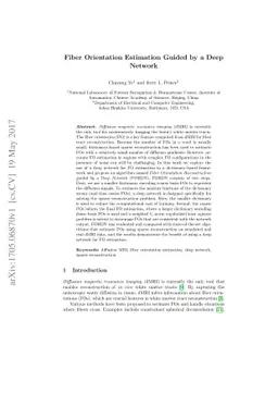 Fiber Orientation Estimation Guided by a Deep Network