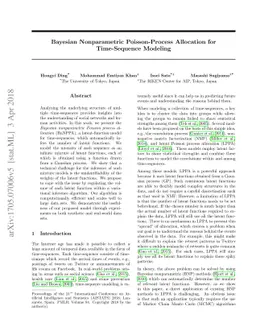 Bayesian Nonparametric Poisson-Process Allocation for Time-Sequence
  Modeling