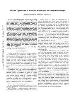 Bitwise Operations of Cellular Automaton on Gray-scale Images