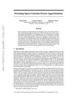 Streaming Sparse Gaussian Process Approximations