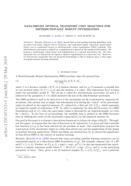 Data-driven Optimal Cost Selection for Distributionally Robust
  Optimization