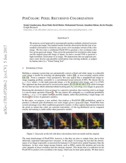 PixColor: Pixel Recursive Colorization