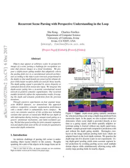 Recurrent Scene Parsing with Perspective Understanding in the Loop