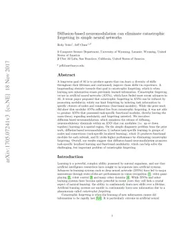 Diffusion-based neuromodulation can eliminate catastrophic forgetting in
  simple neural networks