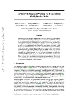 Structured Bayesian Pruning via Log-Normal Multiplicative Noise