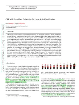 Large-Scale Classification of Structured Objects using a CRF with Deep
  Class Embedding