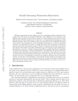 Parallel Streaming Wasserstein Barycenters