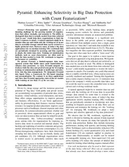 Pyramid: Enhancing Selectivity in Big Data Protection with Count
  Featurization