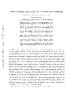 Testing Degree Corrections in Stochastic Block Models