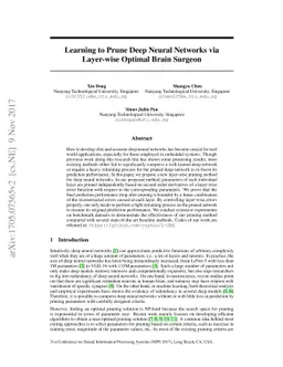 Learning to Prune Deep Neural Networks via Layer-wise Optimal Brain
  Surgeon
