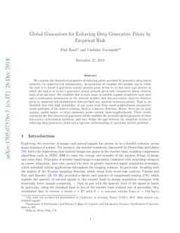 Global Guarantees for Enforcing Deep Generative Priors by Empirical Risk