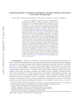 Semiparametric Efficient Empirical Higher Order Influence Function
  Estimators