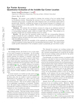 Eye Tracker Accuracy: Quantitative Evaluation of the Invisible Eye
  Center Location