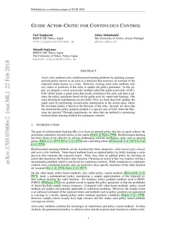 Guide Actor-Critic for Continuous Control