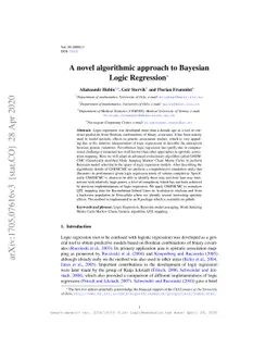 A novel algorithmic approach to Bayesian Logic Regression