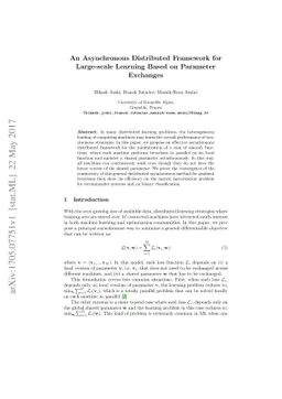 An Asynchronous Distributed Framework for Large-scale Learning Based on
  Parameter Exchanges