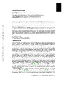 Liquid Cloud Storage