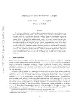 Permutation Tests for Infection Graphs
