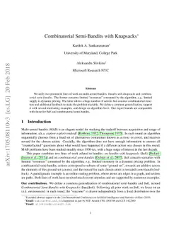 Combinatorial Semi-Bandits with Knapsacks